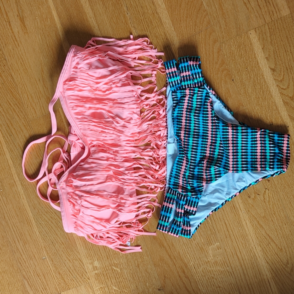 Coral bikini